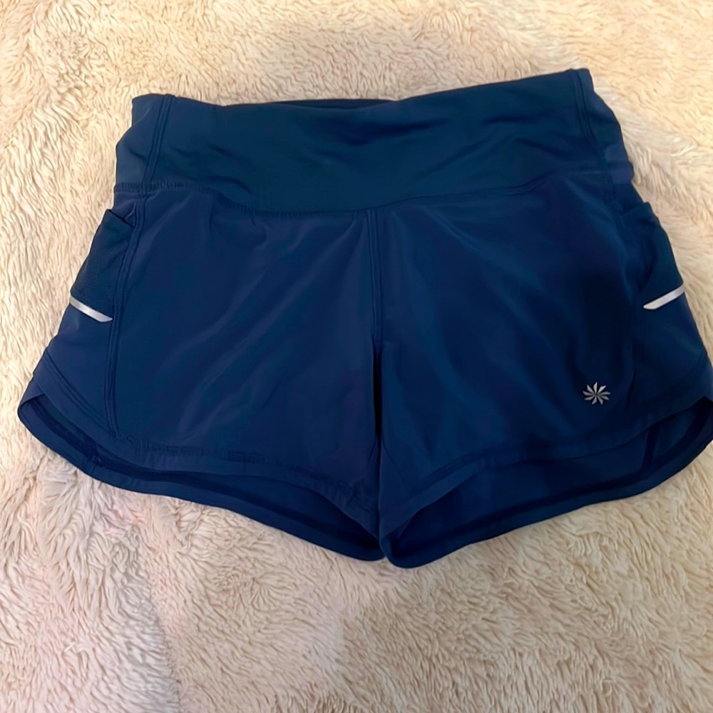 Athleta shorts, size XXS, blue, like-new condition!